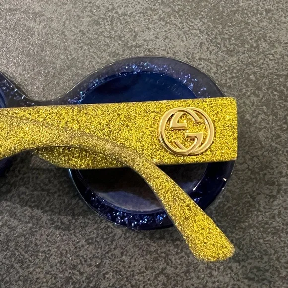 Gucci Red and Blue Glitter Sunglasses - READ Description - Picture 9 of 16